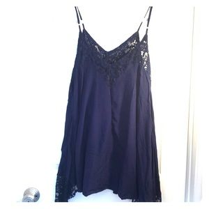 Blue Lacy Mini Dress